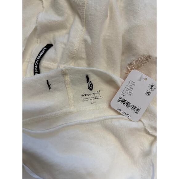 NWT! Free People Women's Slam Dunk Tee White X-SMALL - Picture 12 of 12